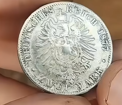 German Emperor Eagle Badge- Empire ½ Mark Silver Coin Ring - Hand Forged