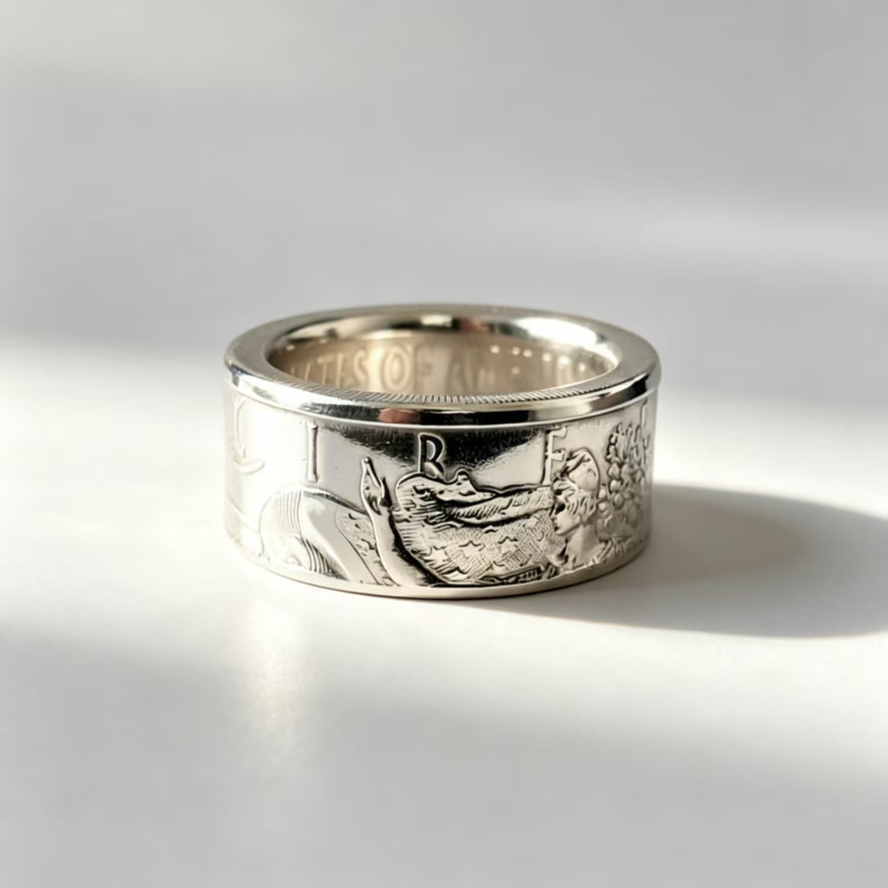 American Silver Eagle Coin Ring | Hand-Forged  Silver Walking Liberty
