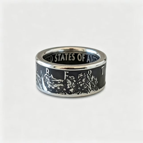 American Silver Eagle Coin Ring | Hand-Forged  Silver Walking Liberty