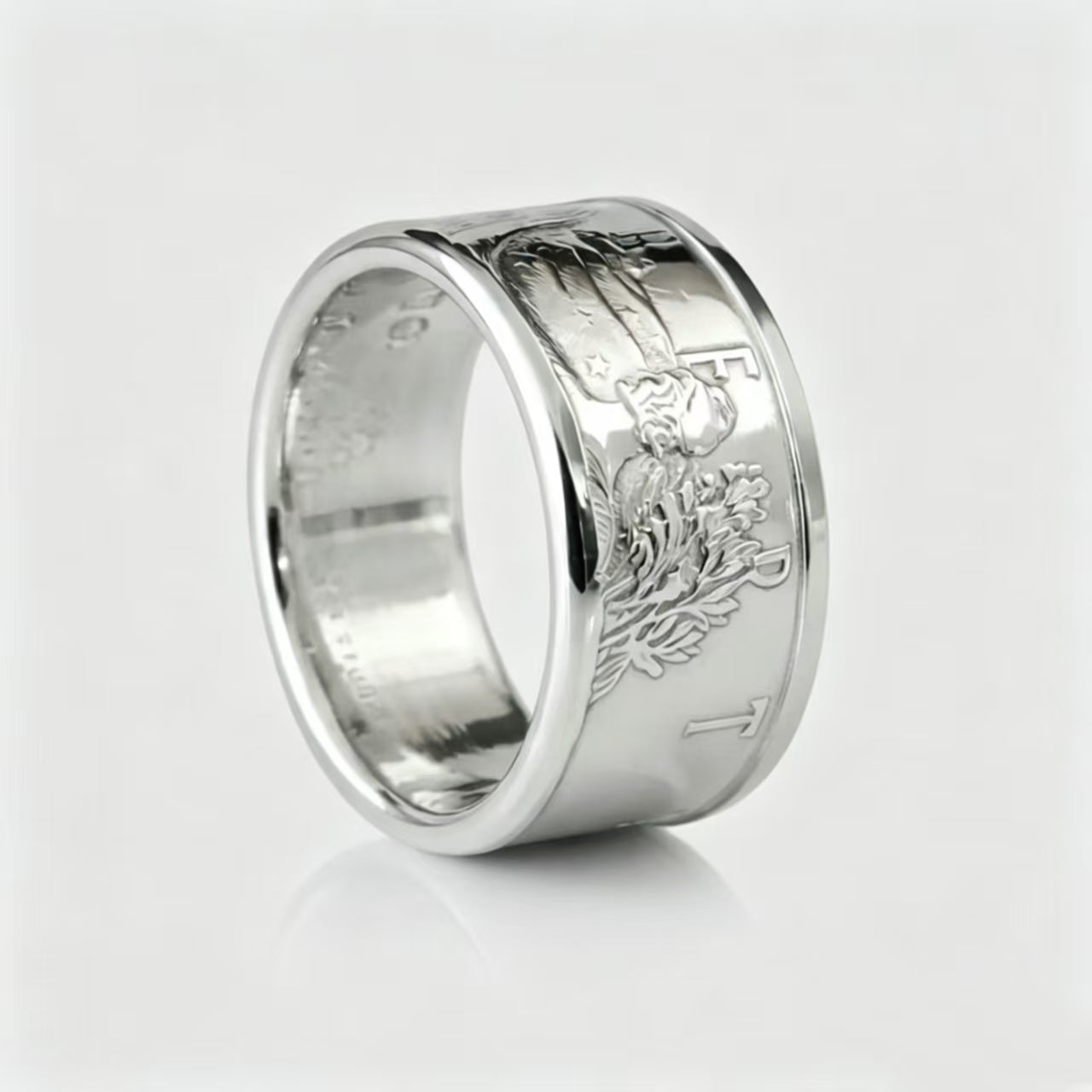 American Silver Eagle Coin Ring | Hand-Forged  Silver Walking Liberty