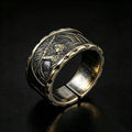 Legendary Warriors Silver Coin Ring – Aztec · Sitting Bull · Buffalo · Cuauhtémoc | Adjustable