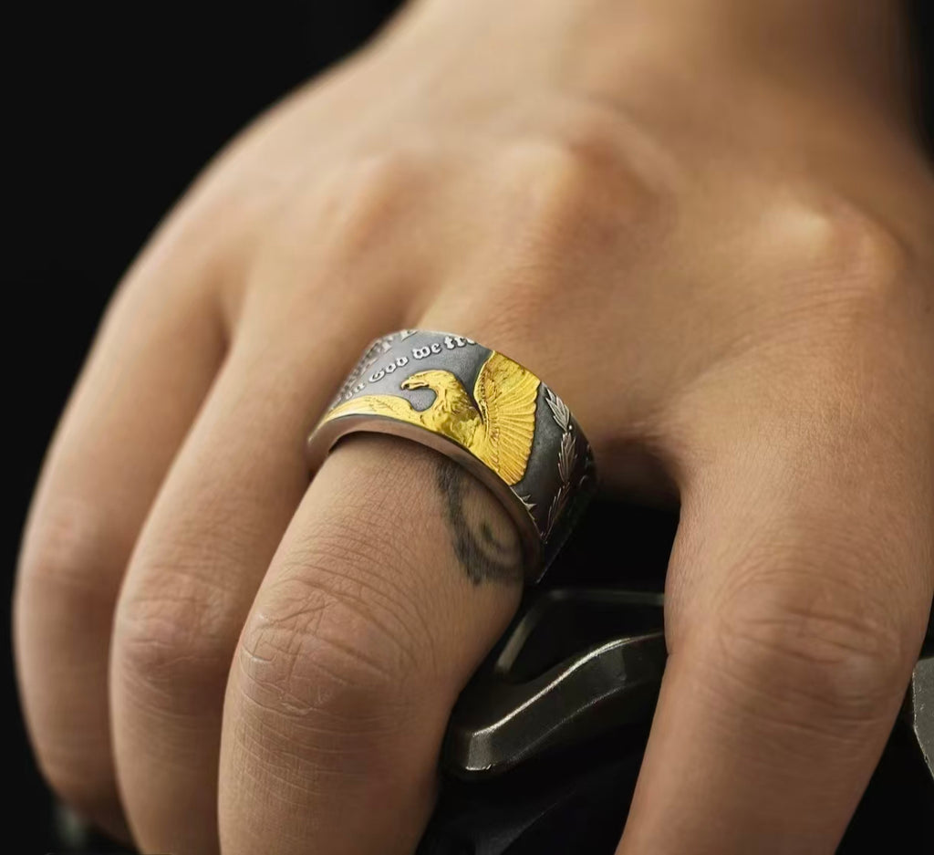 Morgan Coin Ring&Bracelet-1878–1921 Hand-Forged