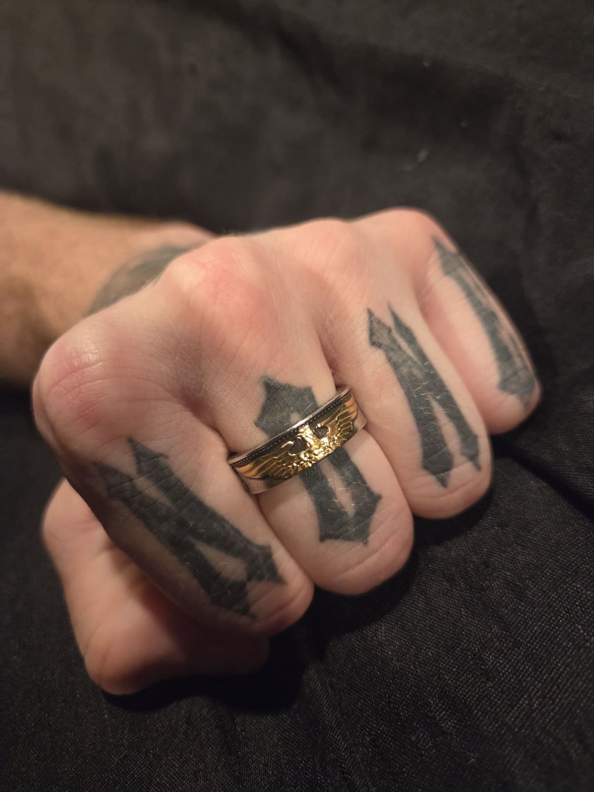 German Mark Silver Coin Ring