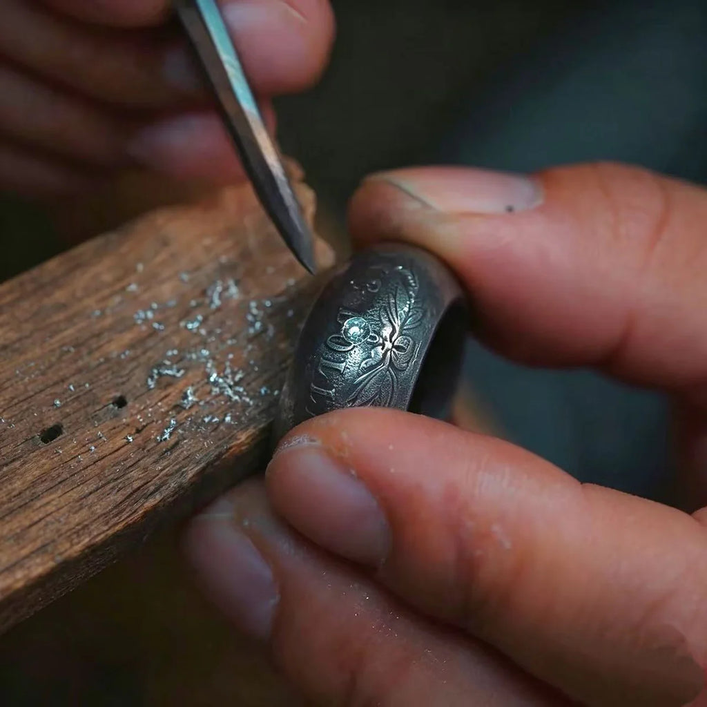 Morgan Silver Dollar Pentagram Coin Ring | Hand-Forged Silver