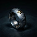 Morgan Silver Dollar Pentagram Coin Ring | Hand-Forged Silver