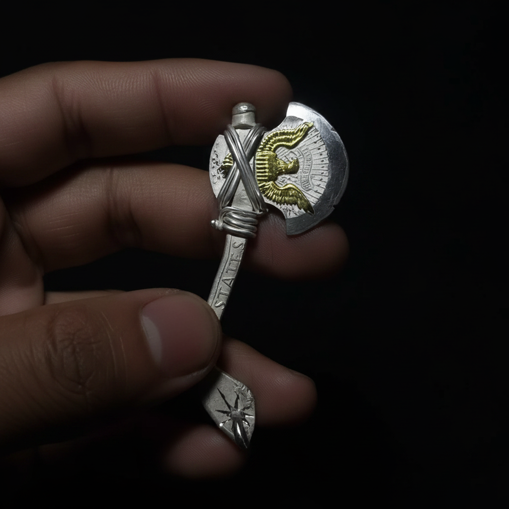 Axe Pendant Front - Black BG