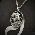 🇬🇧St George and the Dragon Coin Pendant - Victorian Crown 1891