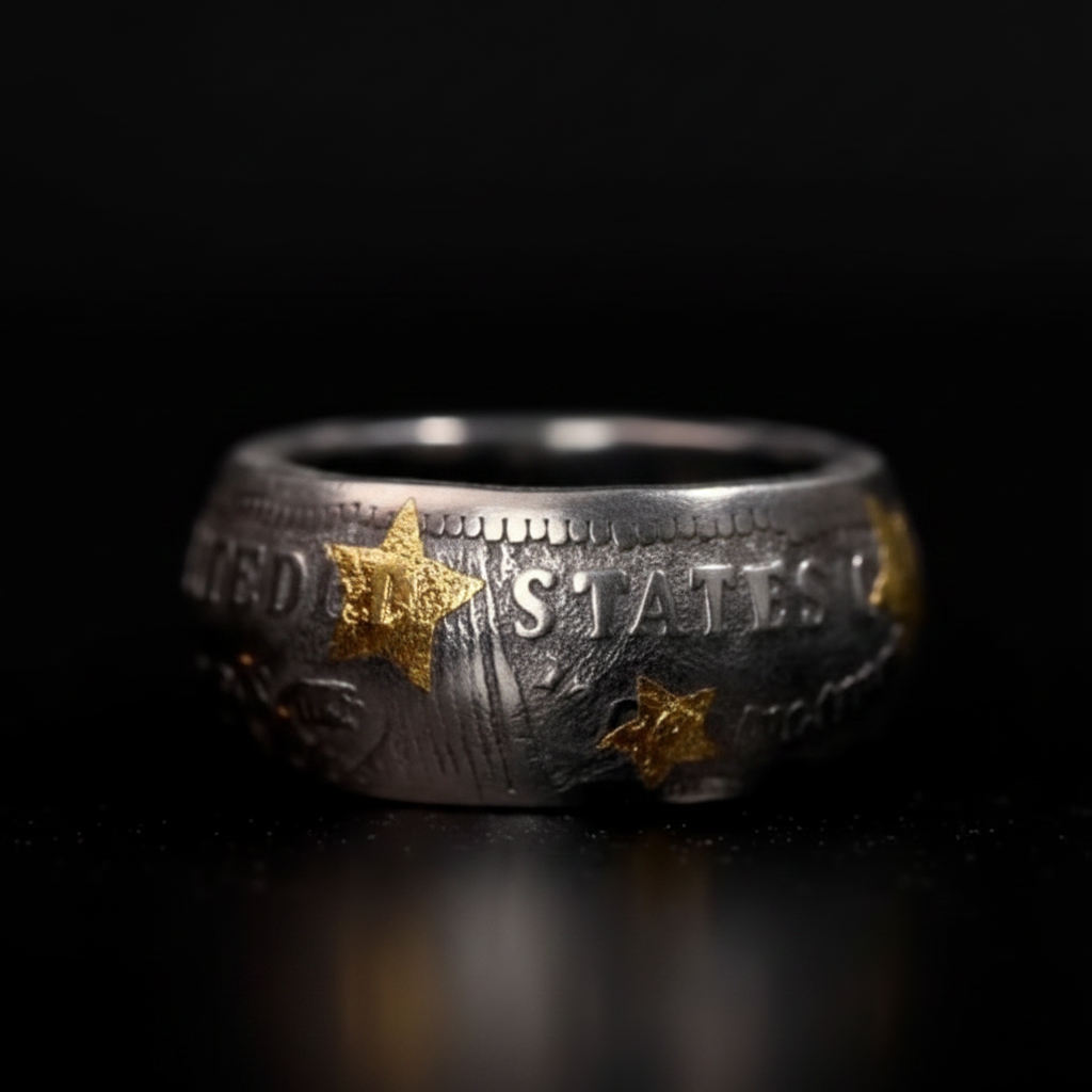 Coin Ring Black Background