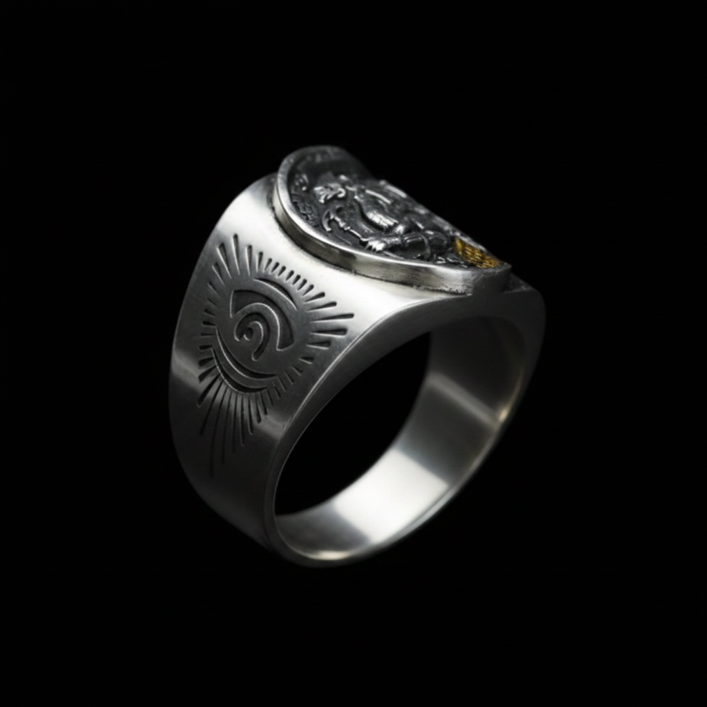 Egyptian Ring Side Eye of Ra