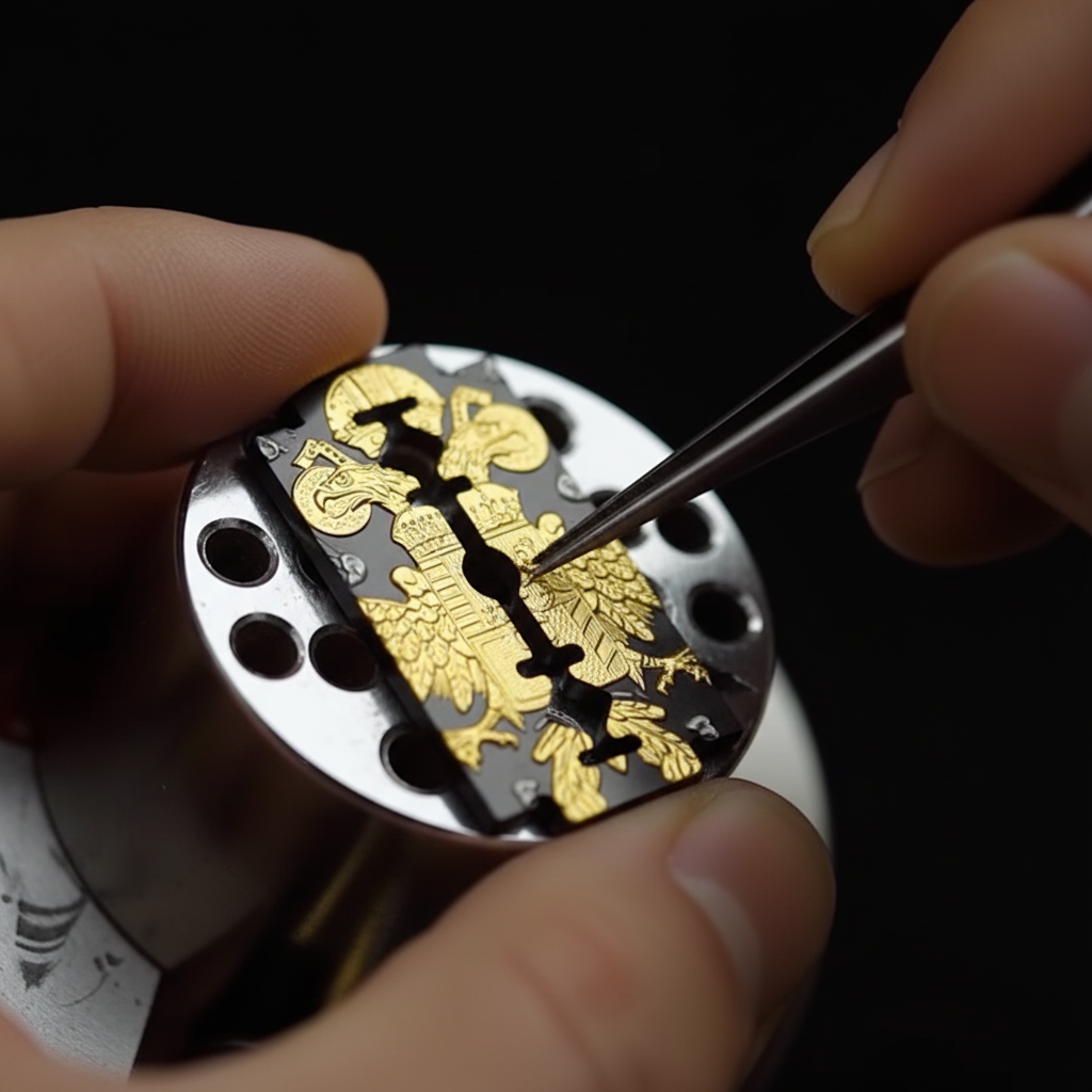 Engraving Process - Black Background