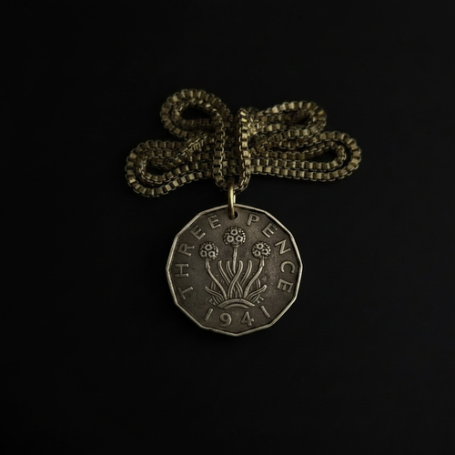 主图 - Flower Coin Necklace 悬挂正面