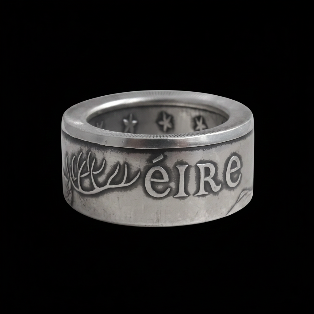 Éire Coin Ring Black BG