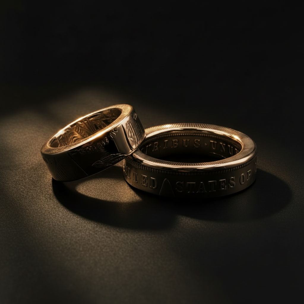 主图 - Morgan Coin Ring 金色光感版
