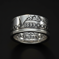 细节图 - Morgan Coin Ring 深黑哑光+左侧侧光版