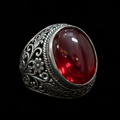 Red Gemstone Ring — Yellow Ring Style Reference