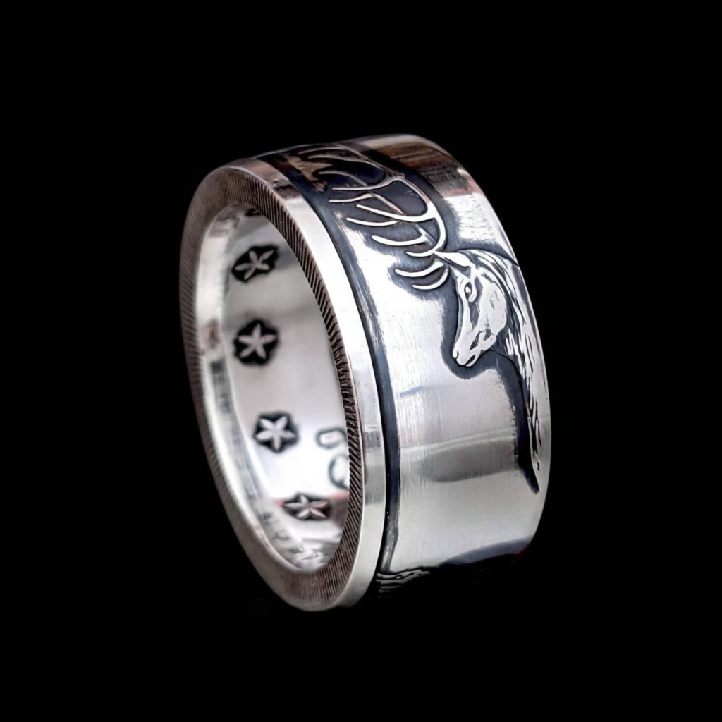 Stag Coin Ring